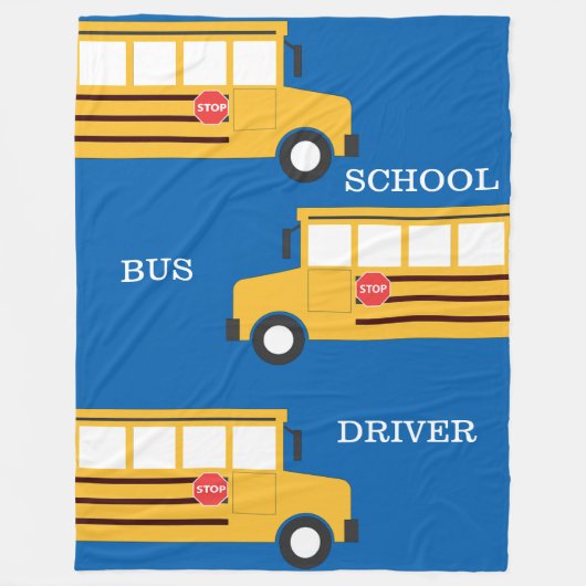 School Bus Fleece Blanket Deken (Voorkant)