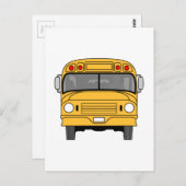 School Bus Front Briefkaart (Voorkant / Achterkant)