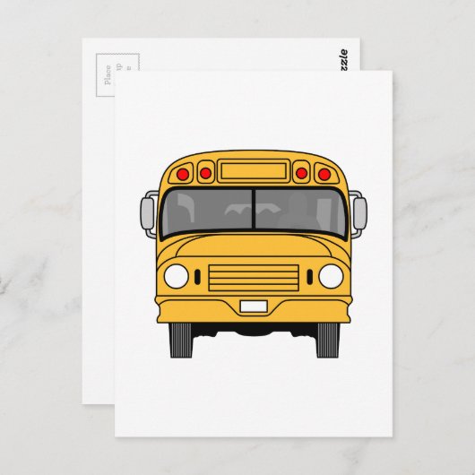 School Bus Front Briefkaart (Voorkant / Achterkant)