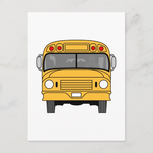 School Bus Front Briefkaart (Voorkant)
