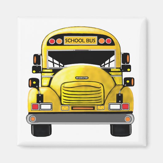 School bus gepersonaliseerde magneet (Voorkant)