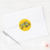 SCHOOL BUS GRAPHIC BACK ELEMENTARY GRADES LEARING RONDE STICKER (Envelop)