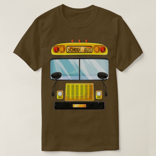 School Bus Halloween Costume grappige buschauffeur T-shirt (Design voorkant)