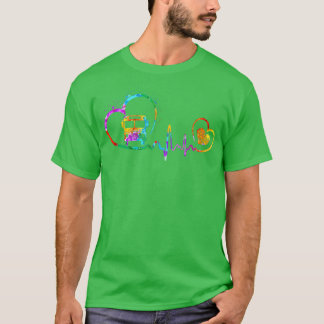 SCHOOL BUS HEARTBEAT ART T-SHIRT
