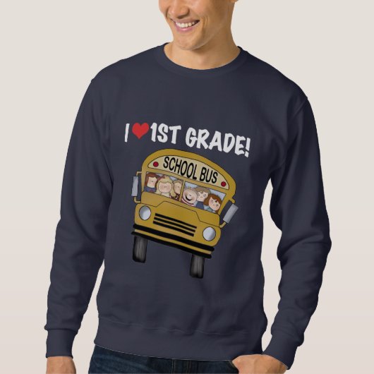 School bus I Love 1st Grade Dark Tshirts (Voorkant)