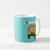 School bus I Love 4th Grad Koffiemok (Voorkant rechts)