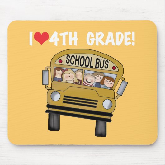 School bus I Love 4th Grad Muismat (Voorkant)