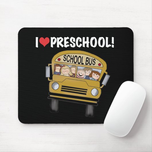 School-bus I Love Preschool Muismat (Met muis)
