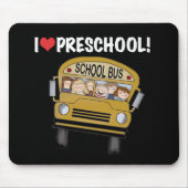 School-bus I Love Preschool Muismat (Voorkant)