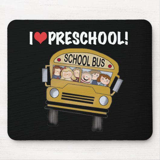 School-bus I Love Preschool Muismat (Voorkant)