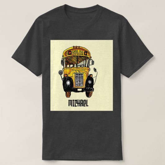 School Bus I Watch Screaming Kinder Funny School B T-shirt (Design voorkant)