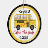 School-bus Keramisch Ornament (Links)