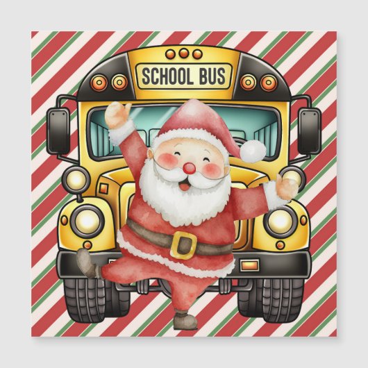 School Bus Kerstmis voor chauffeur (Voorkant)