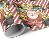 School Bus Kerstmis voor chauffeur Cadeaupapier (Rol Hoek)