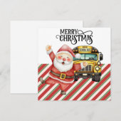 School Bus Kerstmis voor chauffeur Feestdagenkaart (Voorkant / Achterkant)