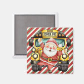 School Bus Kerstmis voor chauffeur Magneet (Voorkant / Achterkant)