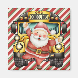 School Bus Kerstmis voor chauffeur Magneet