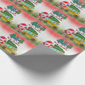 School Bus Kerstmis voor chauffeur met Sinterklaas Cadeaupapier (Hoek)