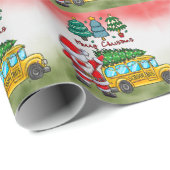 School Bus Kerstmis voor chauffeur met Sinterklaas Cadeaupapier (Rol Hoek)