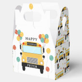 School Bus Kids Birthday Party Bedankdoosjes (Geopend)