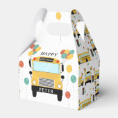 School Bus Kids Birthday Party Bedankdoosjes (Voorkant Zijde)