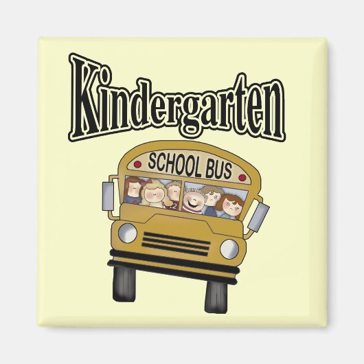 School Bus Kleuterschool Tshirts en geschenken Magneet (Voorkant)