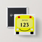 School Bus Label Button (Voorkant /achterkant)