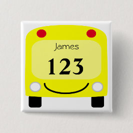 School Bus Label Button