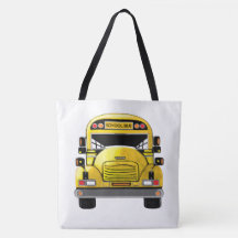 School Bus Large Canvas tas