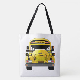 School Bus Large Canvas tas