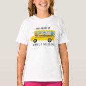 School Bus Leuke Dieren Gepersonaliseerd Grade Lev T-shirt (Voorkant)