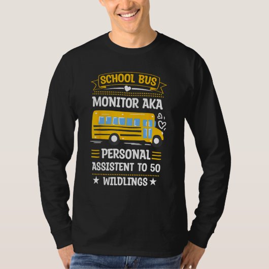 School Bus Monitor Bus Aide Attendant Student Deli T-shirt (Voorkant)