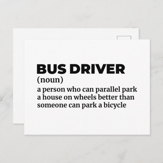 School Bus Operator Definition Briefkaart (Voorkant / Achterkant)