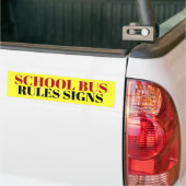 SCHOOL BUS-REGELS sticker/MAGNET Bumpersticker (Op Truck)