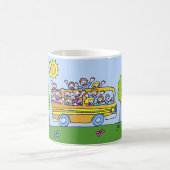 School Bus Riders Cartoon Koffiemok (Center)