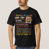 School Bus Safety Rules T Shirt, schoolbuschauffeu T-shirt (Voorkant)