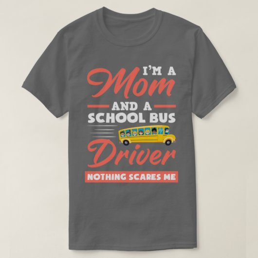 School Bus School-bus-chauffeur moeder op sandmore T-shirt (Design voorkant)