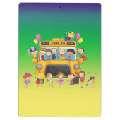School Bus School Kinder Clip Board Klembord (Achterkant)
