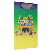 School Bus School Kinder Clip Board Klembord (Rechts)
