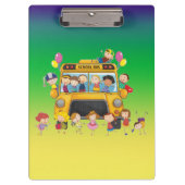 School Bus School Kinder Clip Board Klembord (Voorkant)