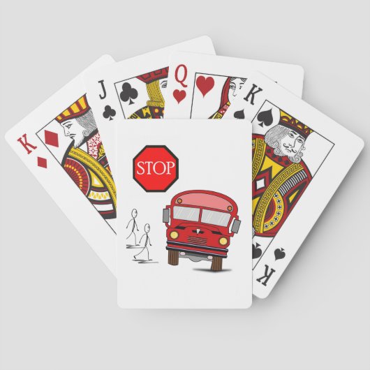 School Bus Speelkaartdek Speelkaarten (Achterkant)