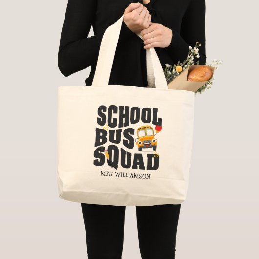 School Bus Squad Grote Tote Bag (Voorkant (product))