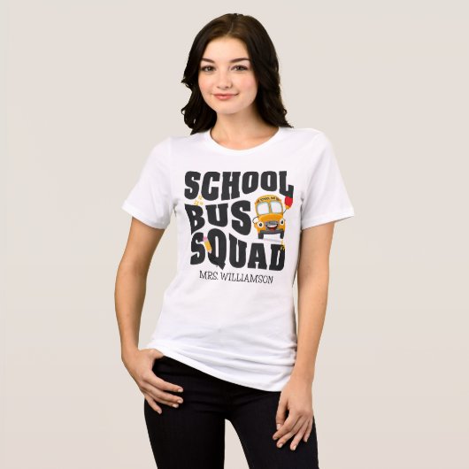 School Bus Squad Tri-Blend Shirt (Voorkant volledig)