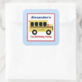 School Bus Stadsplein Favor Stickers (6 groot) (Tas)