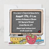 School-bus Terug naar school-dag-uitnodiging Kaart (Achterkant)