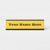 School Bus Veiligheid Geel Herfst Herfst Effen Kle Bureau Naambordje (Voorkant)