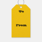 School Bus Veiligheid Geel Herfst Herfst Effen Kle Cadeaulabel (Achterkant)