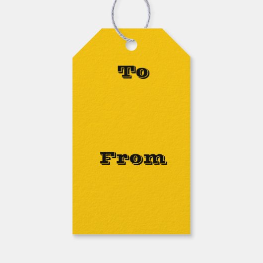 School Bus Veiligheid Geel Herfst Herfst Effen Kle Cadeaulabel (Achterkant)