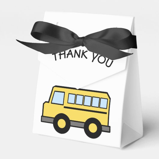 School Bus Verjaardag Bedankdoosjes (Voorkant Zijde)