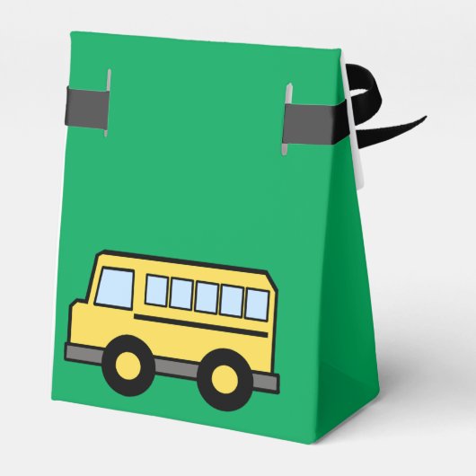 School Bus Verjaardag Bedankdoosjes (Achterkant)